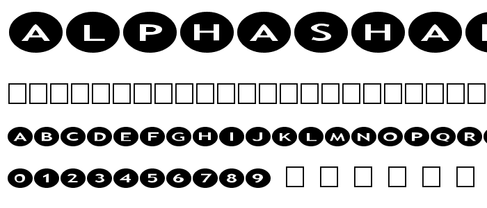 AlphaShapes ovals 2 font